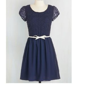 Modcloth Subtly Sweet Dress in Navy